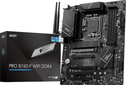 MSI MOTHERBOARD 760 (PRO B760 P WIFI DDR4) (FOR INTEL 12TH|13TH GEN) DDR4 LGA1700 ATX PCIE 4.0