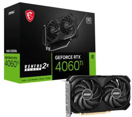 MSI RTX 4060 TI 8GB DDR6 VENTUS 2X 8G OC GRAPHIC CARD