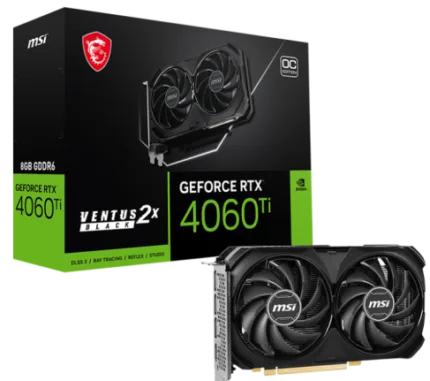 MSI RTX 4060 TI 8GB DDR6 VENTUS 2X 8G OC GRAPHIC CARD